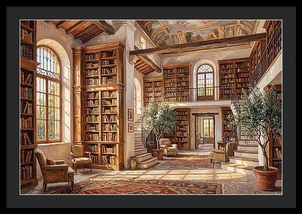 Mediterranean Library Interior