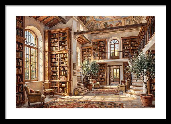 Mediterranean Library Interior