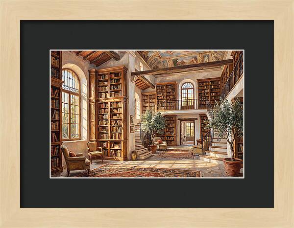Mediterranean Library Interior