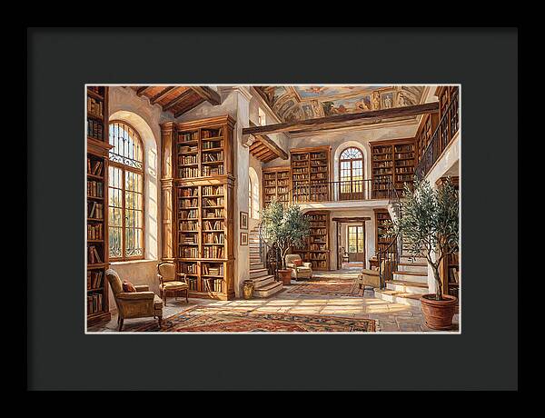 Mediterranean Library Interior