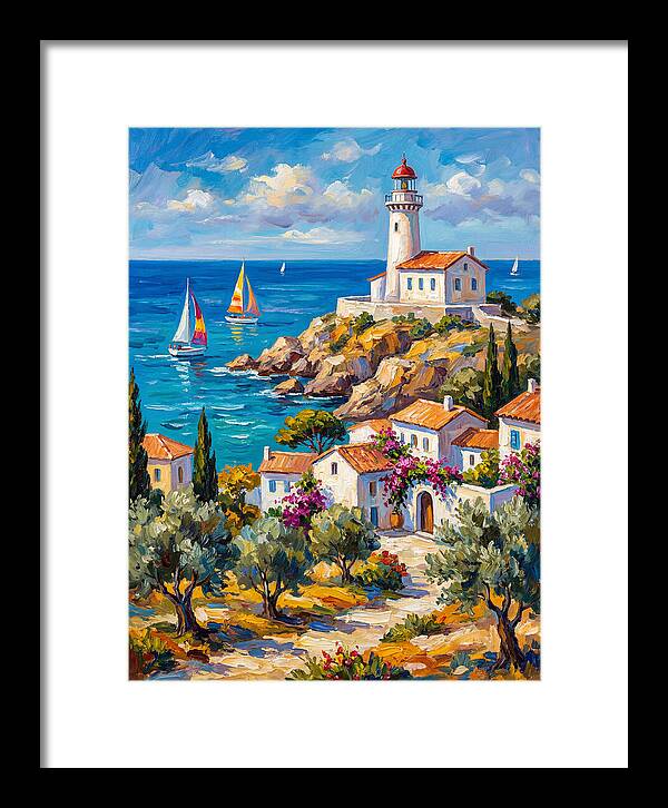 Mediterranean Lighthouse Serenity