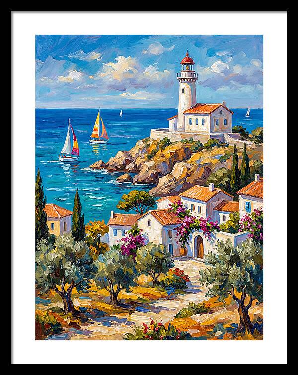 Mediterranean Lighthouse Serenity