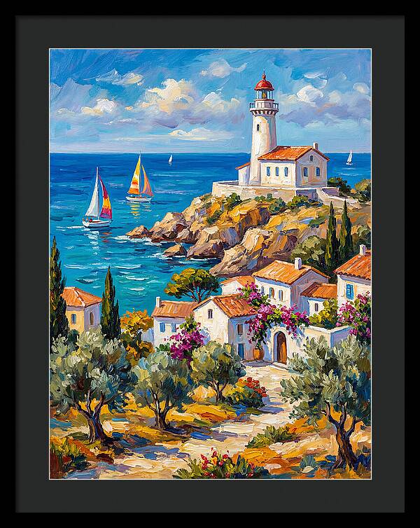 Mediterranean Lighthouse Serenity