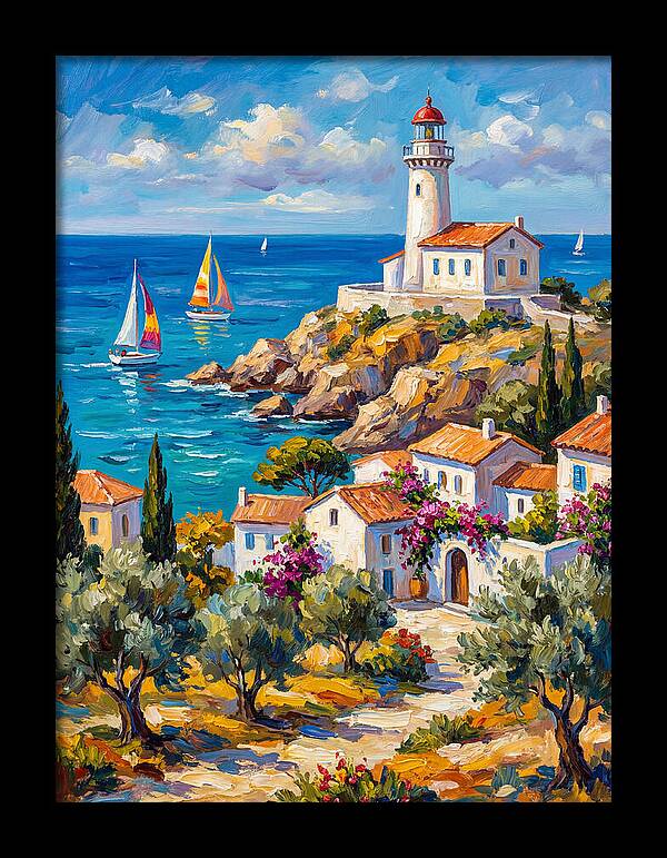 Mediterranean Lighthouse Serenity