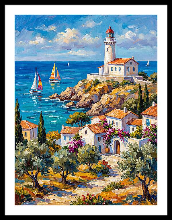 Mediterranean Lighthouse Serenity