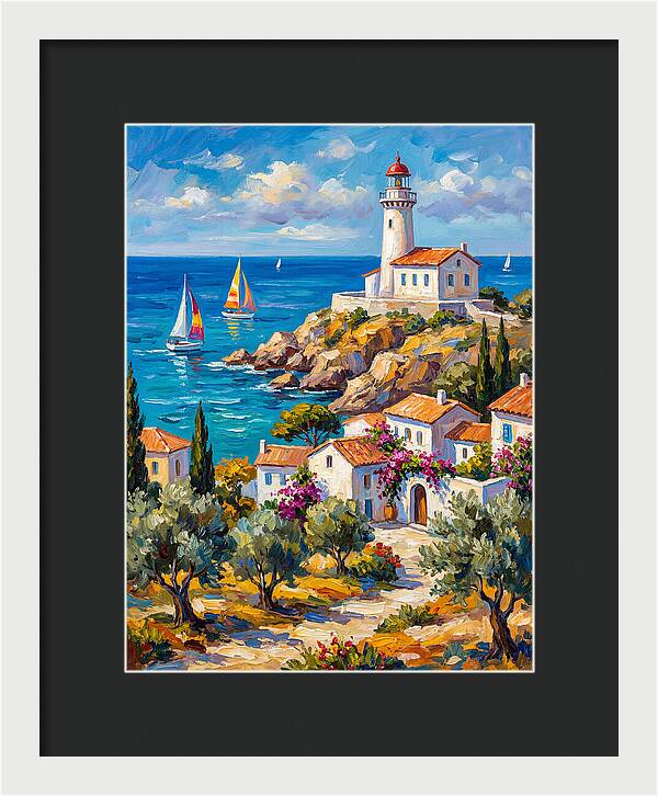 Mediterranean Lighthouse Serenity