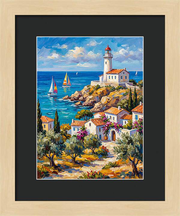 Mediterranean Lighthouse Serenity