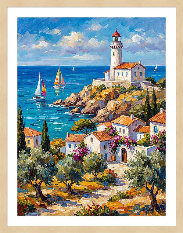 Mediterranean Lighthouse Serenity