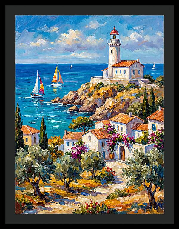 Mediterranean Lighthouse Serenity