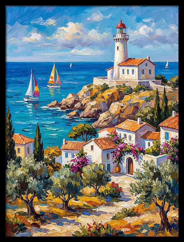 Mediterranean Lighthouse Serenity