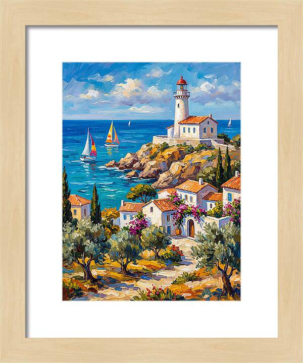 Mediterranean Lighthouse Serenity