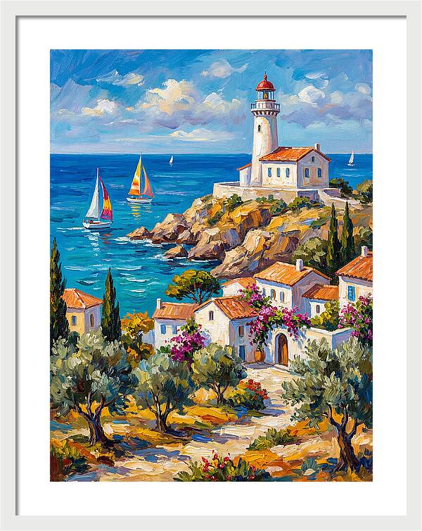 Mediterranean Lighthouse Serenity
