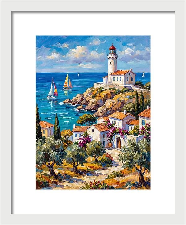Mediterranean Lighthouse Serenity