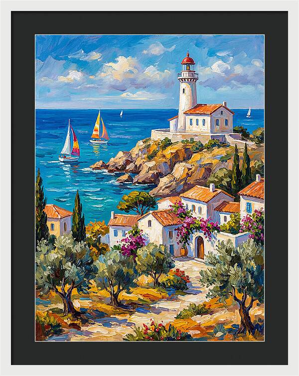 Mediterranean Lighthouse Serenity