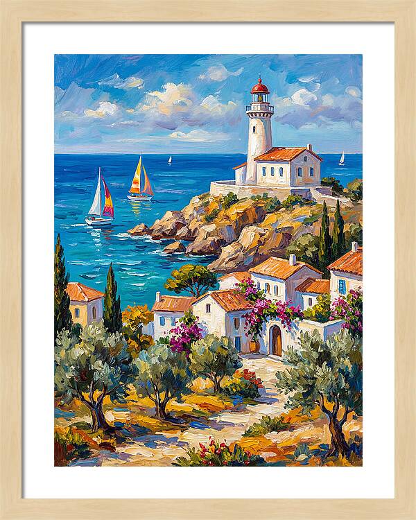Mediterranean Lighthouse Serenity