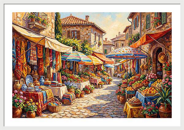 Mediterranean Market Scene
