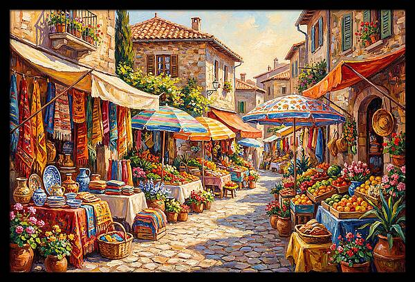 Mediterranean Market Scene