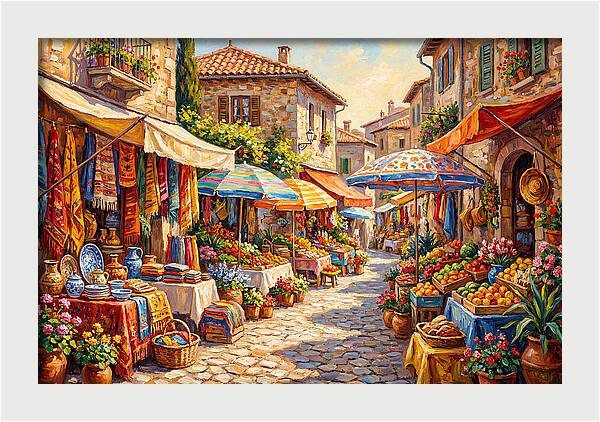 Mediterranean Market Scene