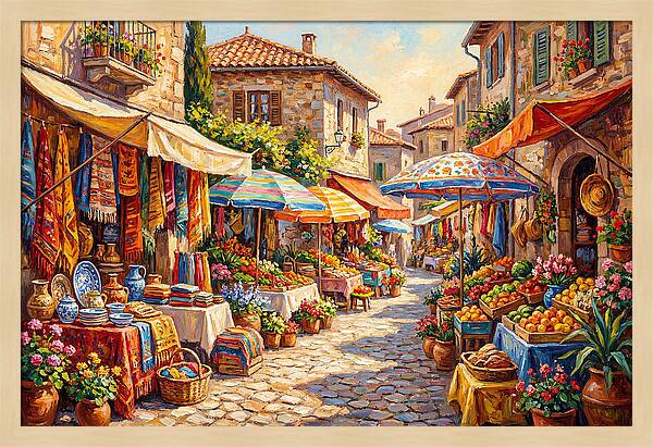 Mediterranean Market Scene