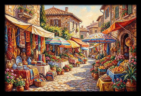 Mediterranean Market Scene