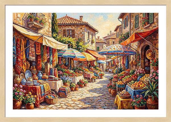 Mediterranean Market Scene