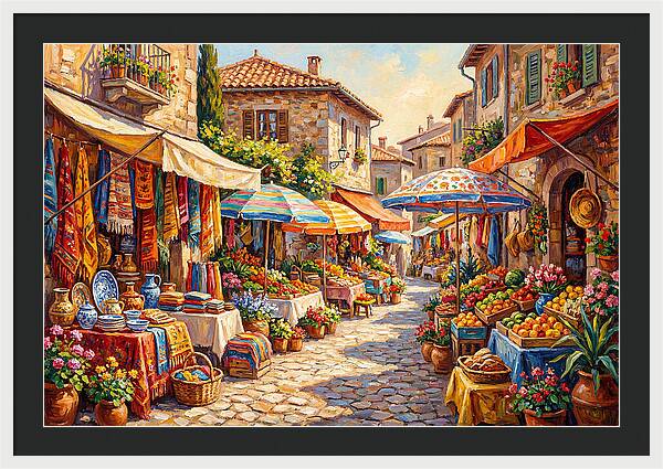 Mediterranean Market Scene