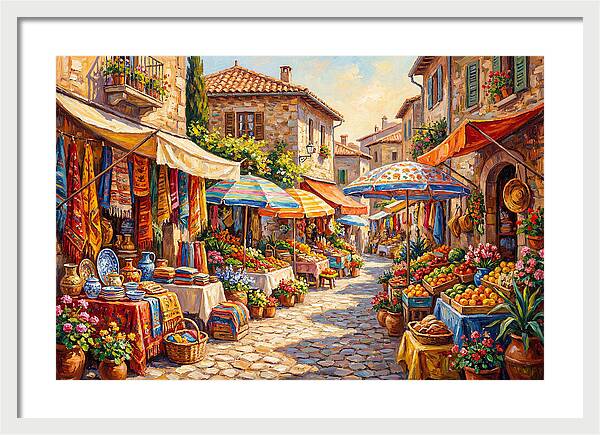 Mediterranean Market Scene
