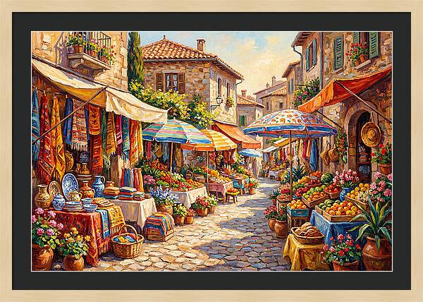 Mediterranean Market Scene
