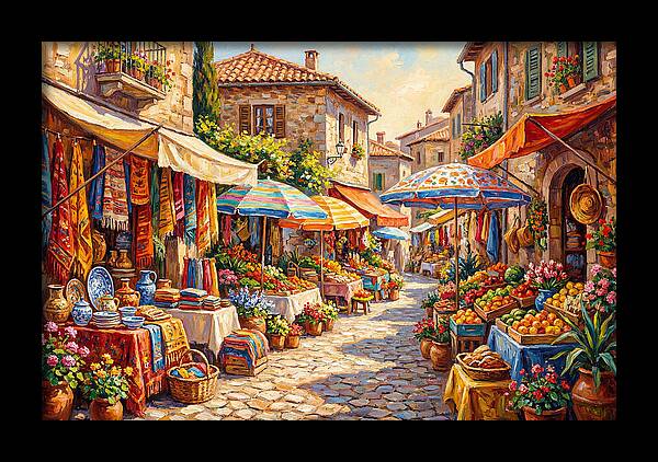 Mediterranean Market Scene