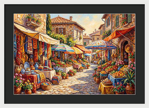 Mediterranean Market Scene