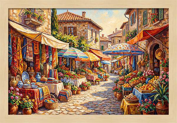 Mediterranean Market Scene