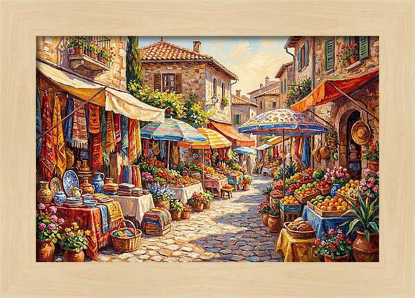 Mediterranean Market Scene