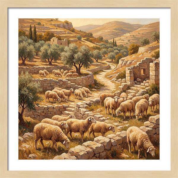 Mediterranean Merino Sheep Grazing