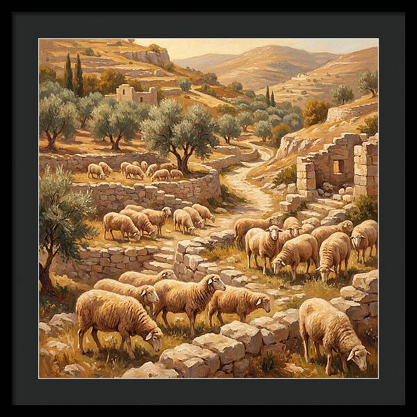 Mediterranean Merino Sheep Grazing