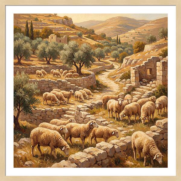 Mediterranean Merino Sheep Grazing