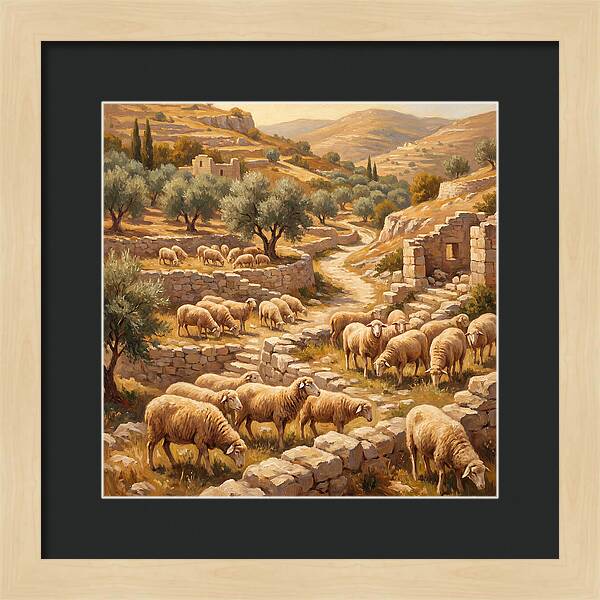 Mediterranean Merino Sheep Grazing
