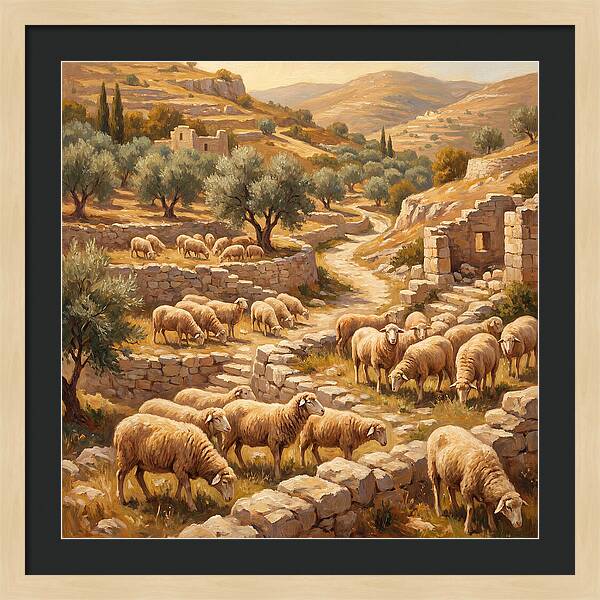 Mediterranean Merino Sheep Grazing