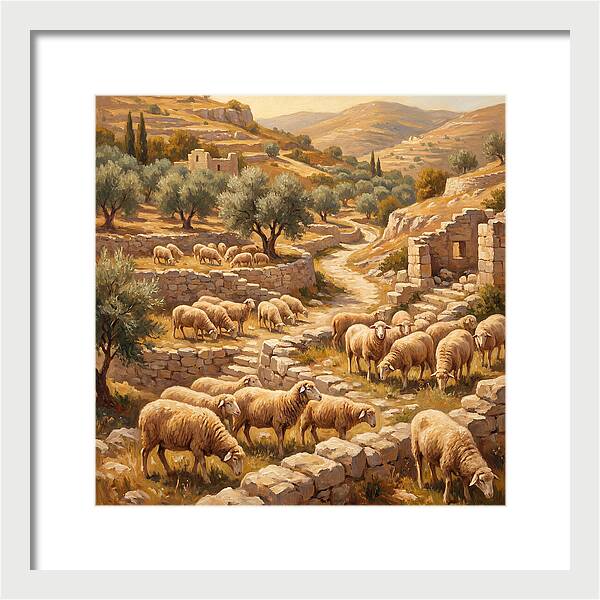 Mediterranean Merino Sheep Grazing