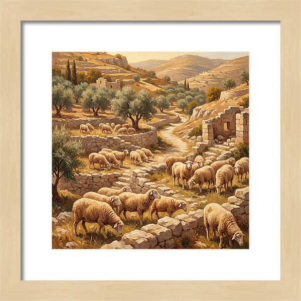 Mediterranean Merino Sheep Grazing