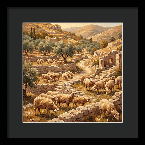 Mediterranean Merino Sheep Grazing