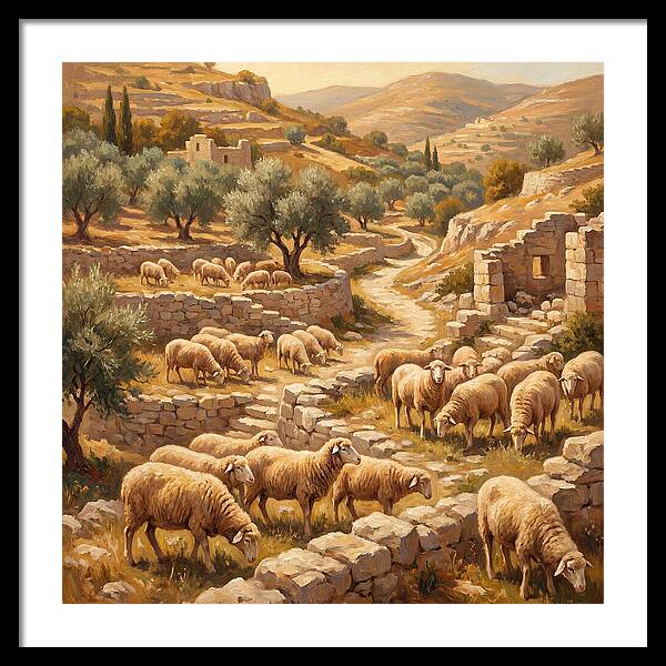 Mediterranean Merino Sheep Grazing