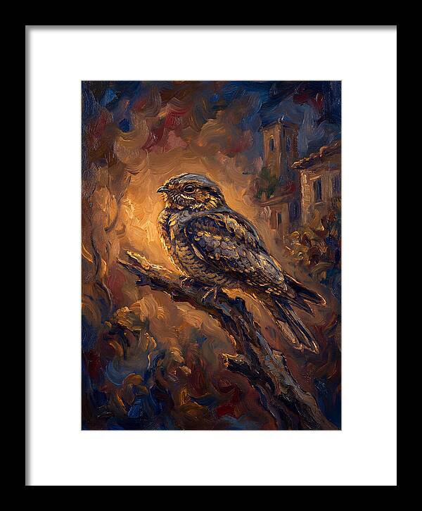 Mediterranean Nightjar Perched