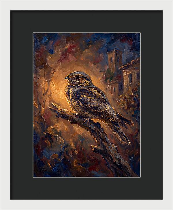 Mediterranean Nightjar Perched