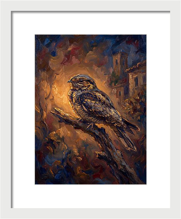 Mediterranean Nightjar Perched