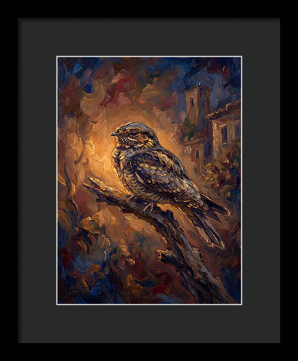 Mediterranean Nightjar Perched
