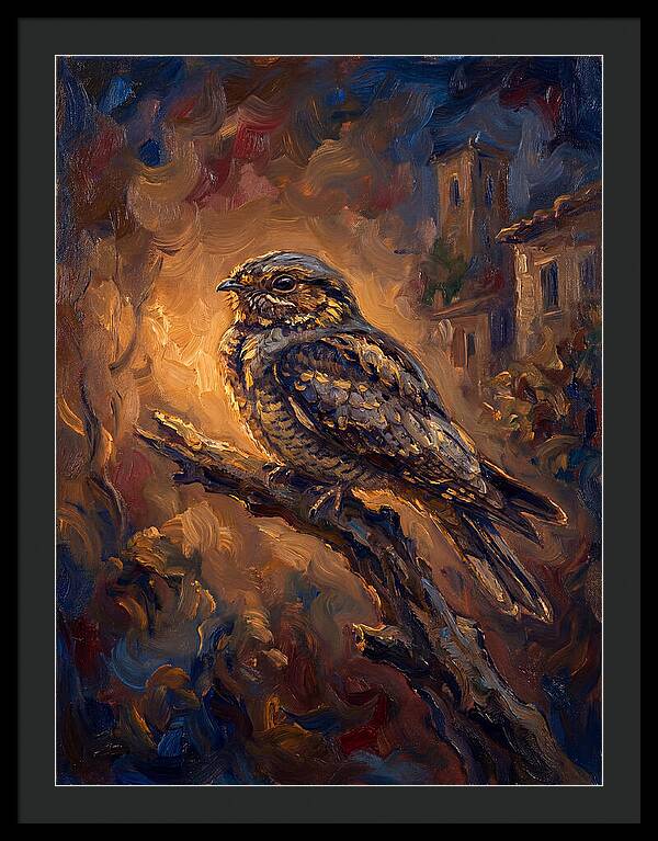 Mediterranean Nightjar Perched