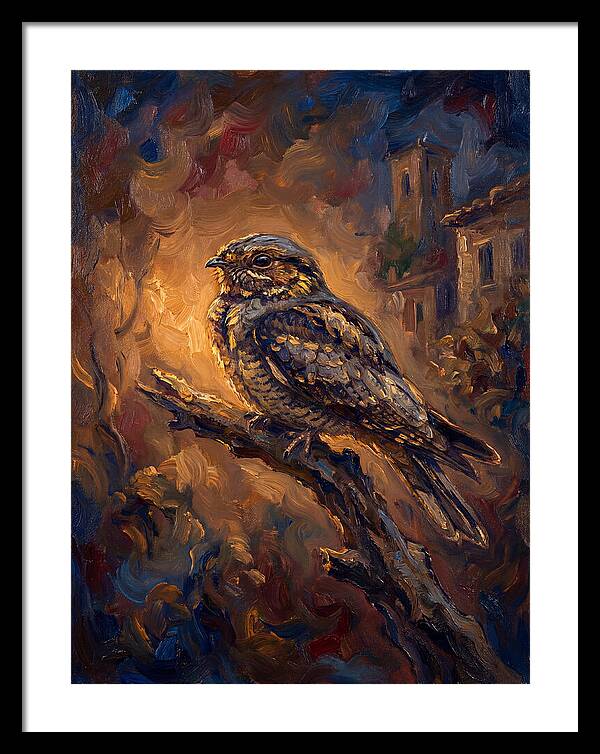 Mediterranean Nightjar Perched