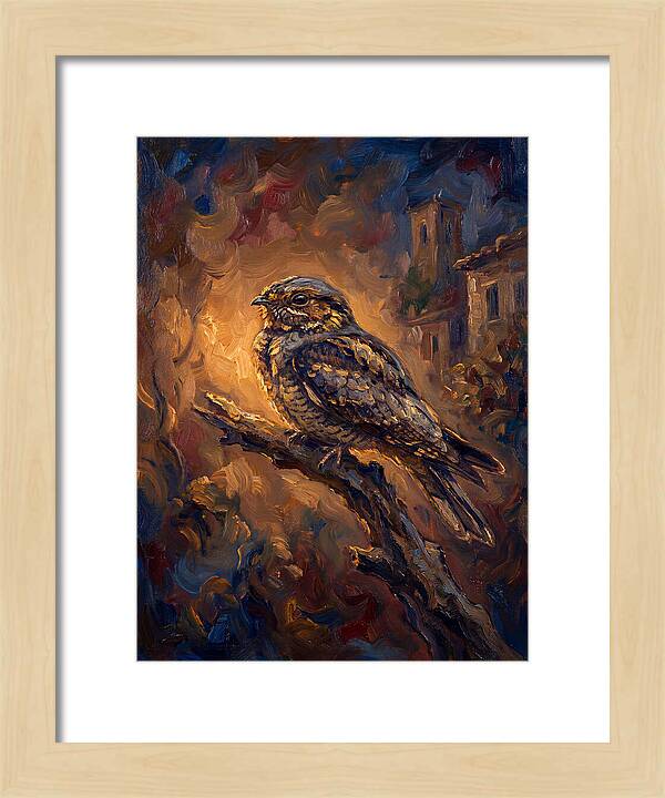 Mediterranean Nightjar Perched