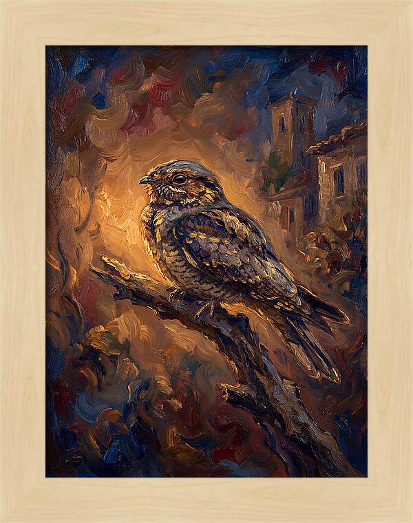 Mediterranean Nightjar Perched