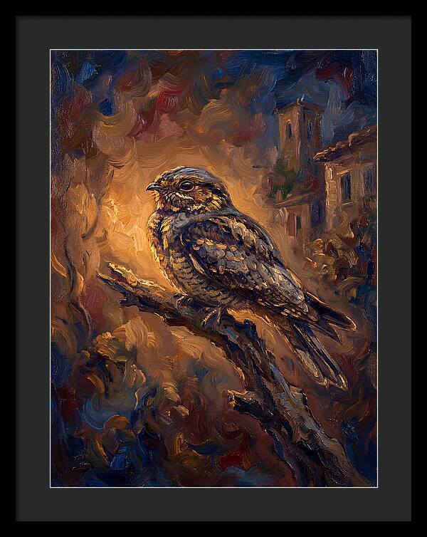 Mediterranean Nightjar Perched